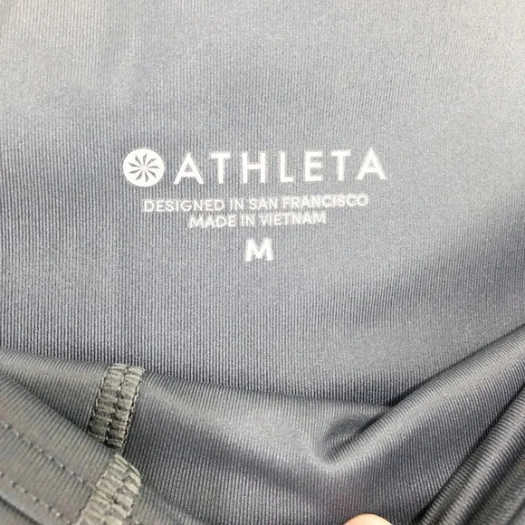 Athleta Slate Blue Crop Athletic Leggings Size Medium - Picture 5 of 7